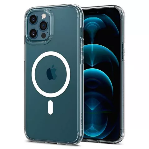 Spigen Ultra Hybrid Magnetic Ring TPU Air Cushion H&uuml;lle Kompatibel mit iPhone 12 Pro Max - transparent