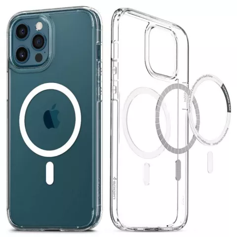 Spigen Ultra Hybrid Magnetic Ring TPU Air Cushion H&uuml;lle Kompatibel mit iPhone 12 Pro Max - transparent