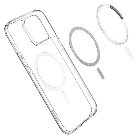 Spigen Ultra Hybrid Magnetic Ring TPU Air Cushion H&uuml;lle Kompatibel mit iPhone 12 und iPhone 12 Pro - transparent