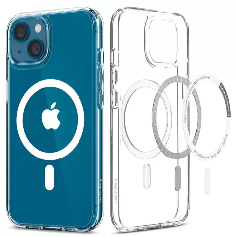 Spigen Ultra Hybrid Magnetic Ring TPU mit Air Cushion H&uuml;lle Kompatibel mit iPhone 13 - transparent