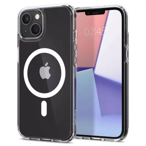 Spigen Ultra Hybrid Magnetic Ring TPU mit Air Cushion H&uuml;lle Kompatibel mit iPhone 13 - transparent