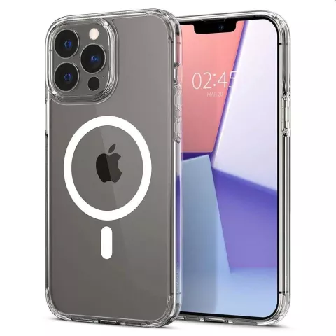 Spigen Ultra Hybrid Magnetic Ring TPU mit Air Cushion H&uuml;lle Kompatibel mit iPhone 13 Pro Max - transparent