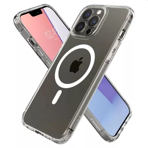 Spigen Ultra Hybrid Magnetic Ring TPU mit Air Cushion H&uuml;lle Kompatibel mit iPhone 13 Pro Max - transparent