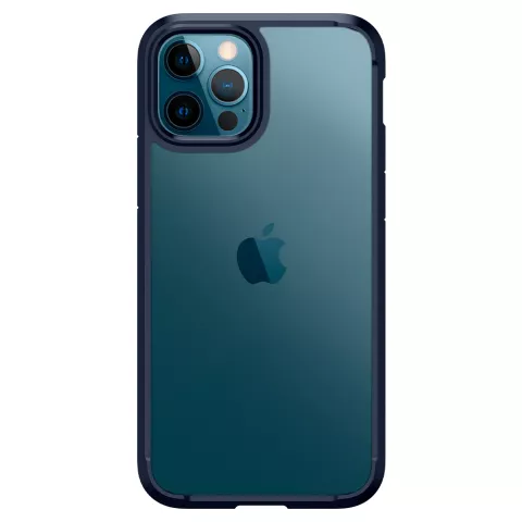 Spigen Ultra Hybrid PU und TPU Air Cushion H&uuml;lle Kompatibel mit iPhone 12 und iPhone 12 Pro - blau