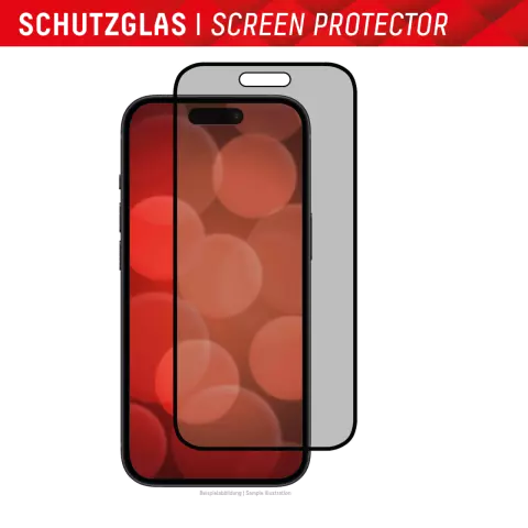 Displex Privacy Glass Displayschutzfolie Kompatibel mit iPhone 15 Plus &amp; iPhone 15 Pro Max - Transparent