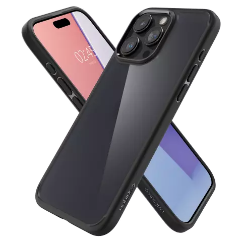 Spigen Ultra Hybrid H&uuml;lle Kompatibel mit iPhone 15 Pro - Schwarz