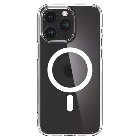 Spigen Ultra Hybrid MagFit H&uuml;lle Kompatibel mit iPhone 15 Pro Max - Transparent