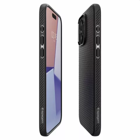 Spigen Liquid Air Case H&uuml;lle Kompatibel mit iPhone 15 Pro - Schwarz