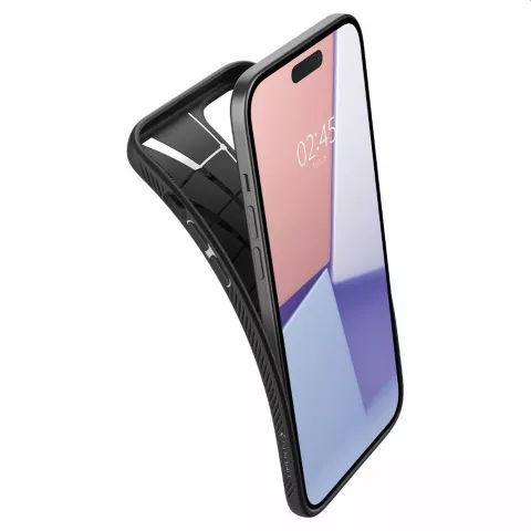 Spigen Liquid Air Case H&uuml;lle Kompatibel mit iPhone 15 - Schwarz