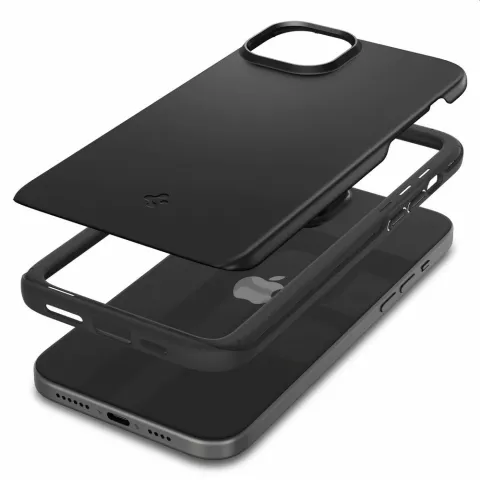 Spigen Thin Fit Case Kompatibel mit iPhone 15 - Schwarz