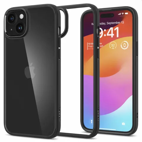 Spigen Ultra Hybrid Case Kompatibel mit iPhone 15 - Mattschwarz