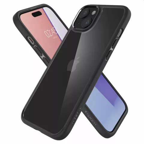 Spigen Ultra Hybrid Case Kompatibel mit iPhone 15 - Mattschwarz