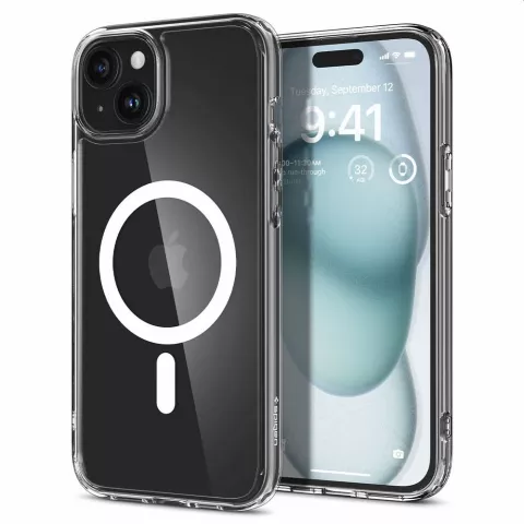 Spigen Ultra Hybrid Magfit Case Kompatibel mit iPhone 15 - Weiss