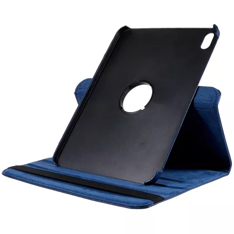 360 drehbares B&uuml;cherregal aus veganem Leder, Kompatibel mit iPad 10e gen 10.9 inch 2022 - blau