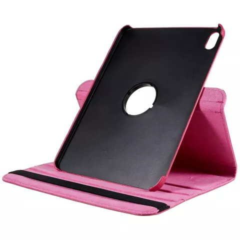 360 drehbares B&uuml;cherregal aus veganem Leder, Kompatibel mit iPad 10e gen 10.9 inch 2022 - rosa