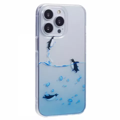 Penguin Ocean TPU-H&uuml;lle Kompatibel mit iPhone 12 und iPhone 12 Pro - transparent