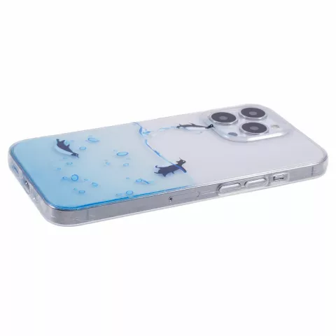 Penguin Ocean TPU-H&uuml;lle Kompatibel mit iPhone 12 und iPhone 12 Pro - transparent