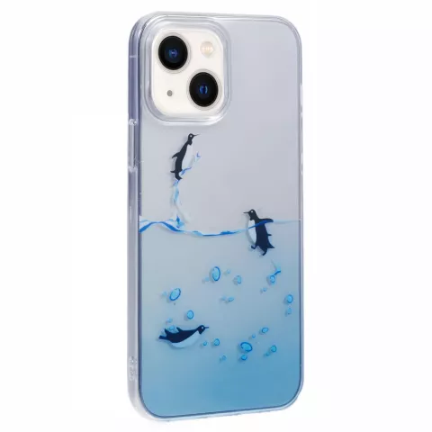 Penguin Ocean TPU-H&uuml;lle Kompatibel mit iPhone 14 Plus - transparent