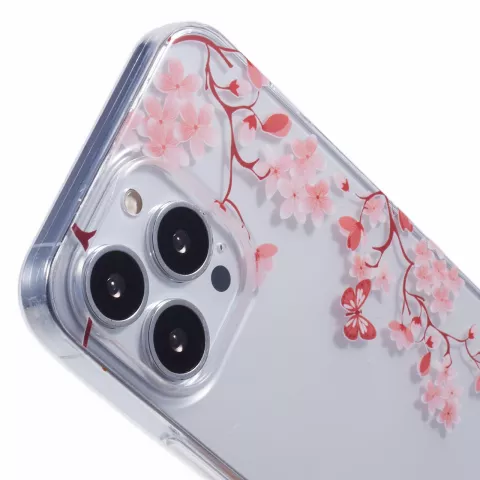 Zen Blossom Flower Branches Nature Butterflies TPU-H&uuml;lle Kompatibel mit iPhone 12 und iPhone 12 Pro - transparent