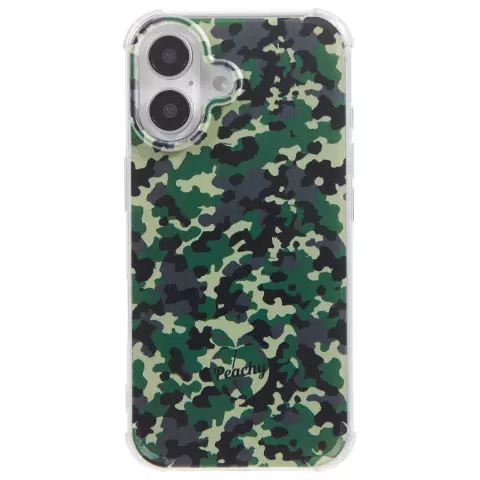 Camo Survivor TPU-H&uuml;lle mit verst&auml;rkten Ecken, Kompatibel mit iPhone 16 - Armeegr&uuml;n