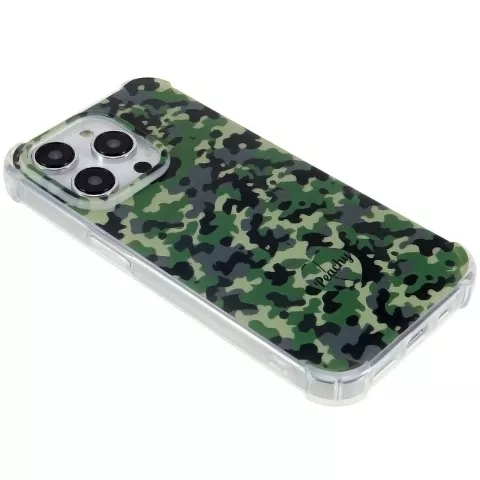 Camo Survivor TPU mit verst&auml;rkten Ecken H&uuml;lle Kompatibel mit iPhone 16 Pro - Armeegr&uuml;n