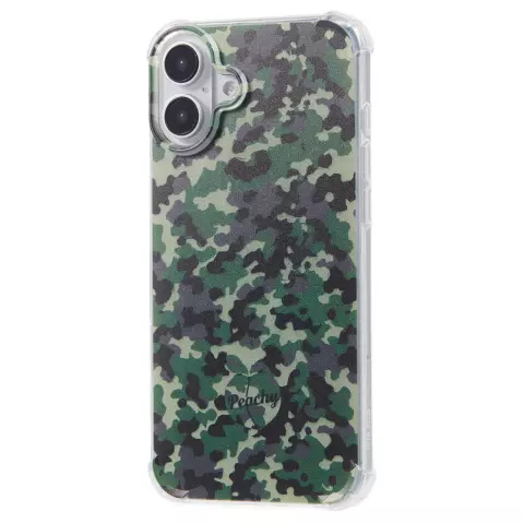 Camo Survivor TPU-H&uuml;lle mit verst&auml;rkten Ecken, Kompatibel mit iPhone 16 Plus - Armeegr&uuml;n