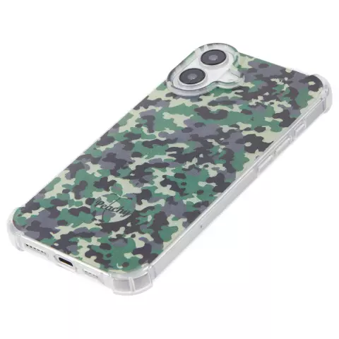 Camo Survivor TPU-H&uuml;lle mit verst&auml;rkten Ecken, Kompatibel mit iPhone 16 Plus - Armeegr&uuml;n