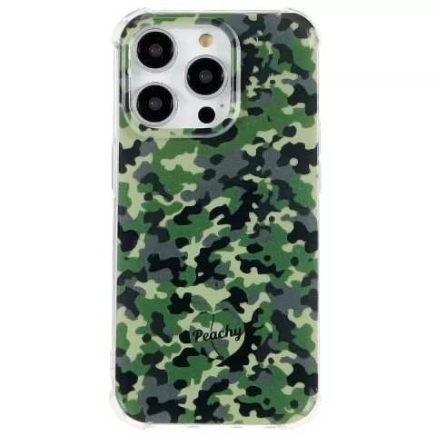 Camo Survivor TPU mit verst&auml;rkten Ecken, Kompatibel mit iPhone 16 Pro Max - Armeegr&uuml;n