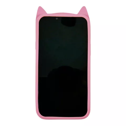 Niedliche Katzen-Silikonh&uuml;lle Kompatibel mit iPhone 16 Pro Max - rosa