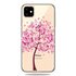 Warme, flexible Schmetterlingsbaum-Schmetterlingsbaum-Rosa-H&uuml;lle, Kompatibel mit iPhone 11 TPU-H&uuml;lle - transparent