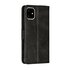 Leder Wallet Bookcase Wallet Case Kompatibel mit iPhone 11 - Schwarz