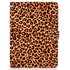 Cover Case Wallet Wallet Leopard Print Kompatibel mit iPad 10,2 Zoll, iPad Pro 10,5 und iPad Air 3 10,5 Zoll - Orange Schwarz Beige