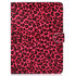 Cover Case Wallet Wallet Red Leopard Print Kompatibel mit iPad 10,2 Zoll, iPad Pro 10,5 und iPad Air 3 10,5 Zoll - Schwarz Rot Pink