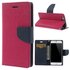 Brieftaschenh&uuml;lle rosa Mercury Goospery Bookcase H&uuml;lle Kompatibel mit iPhone 6 6s Original Leder - Brieftasche