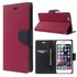 Brieftaschenh&uuml;lle rosa Mercury Goospery Bookcase Kompatibel mit iPhone 6 Plus 6s Plus Brieftaschenh&uuml;lle