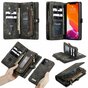 Caseme Retro Wallet Spaltlederh&uuml;lle f&uuml;r iPhone 12 und iPhone 12 Pro - schwarz