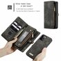 Caseme Retro Wallet Spaltlederh&uuml;lle f&uuml;r iPhone 12 und iPhone 12 Pro - schwarz