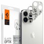 Spigen Kameraobjektiv-Glasschutz, 2er-Pack, Kompatibel mit iPhone 13 Pro und iPhone 13 Pro Max - Silber