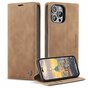 Caseme Retro Wallet Case Kompatibel mit iPhone 15 Pro - braun