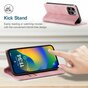 Caseme Retro Wallet Case Kompatibel mit iPhone 15 Pro - Pink